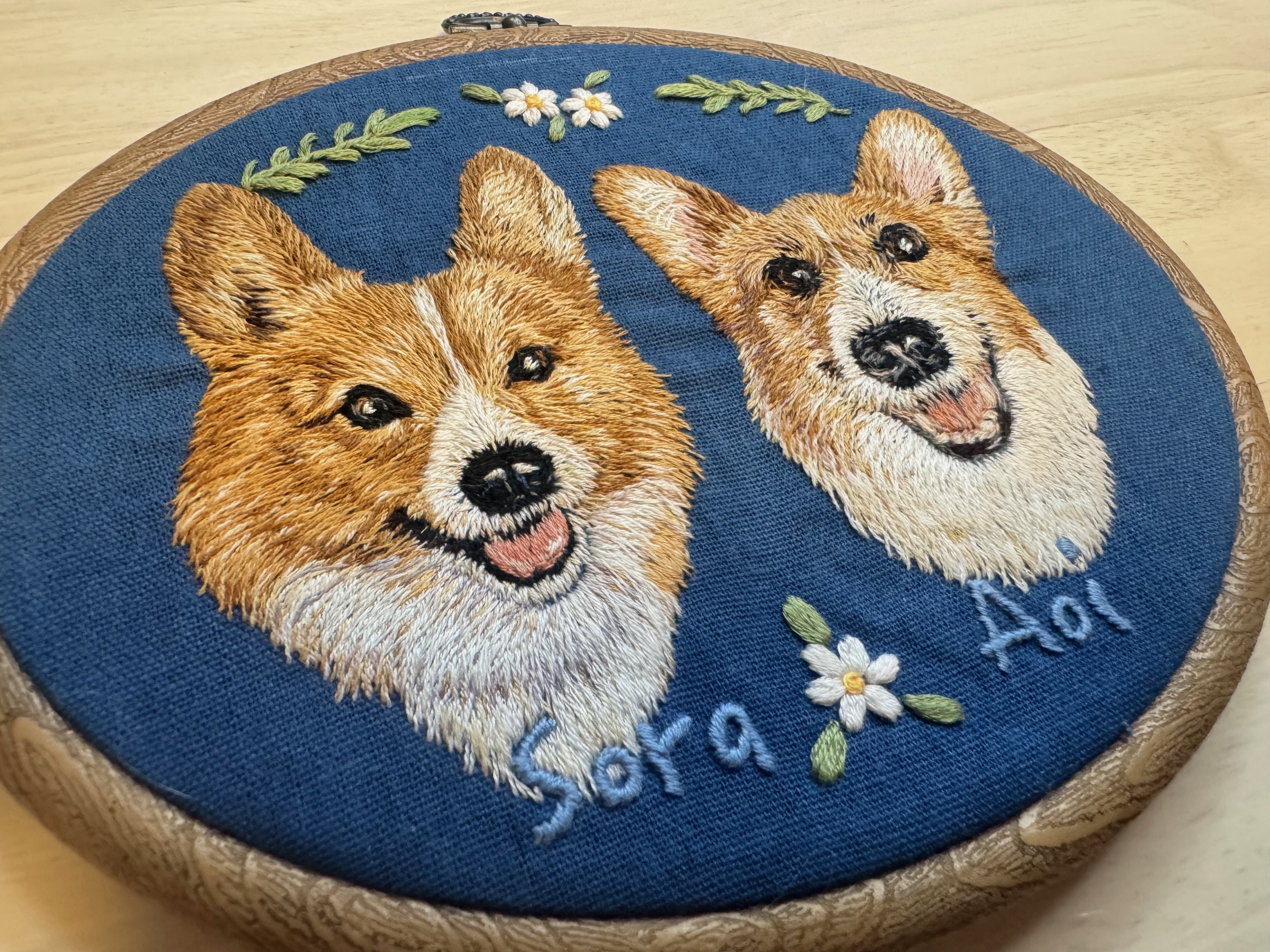 手刺繍作品の例